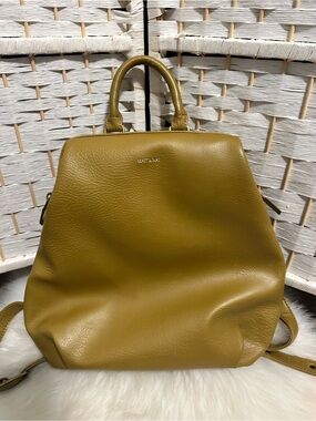 Matt & Nat Mustard Vegan Leather Backpack Tote